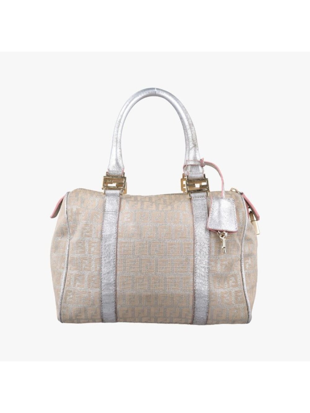 Fendi Sequin Yellow Gradation Silver Canvas